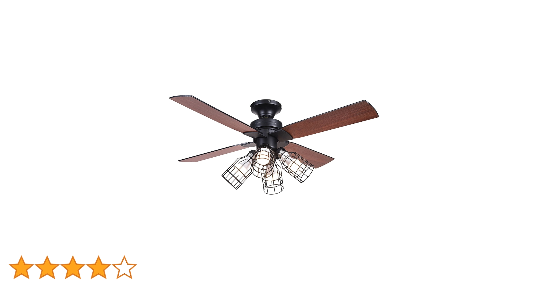 A195 シーリングファンライト 4灯 リモコン式 ファン 省エネ Amazon.co.jp : シーリングファンライト 4灯 リモコン式 木目調